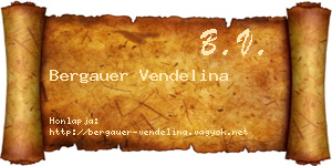 Bergauer Vendelina névjegykártya